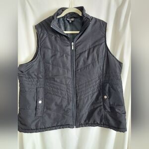 Jane Ashley Black Quilted Vest